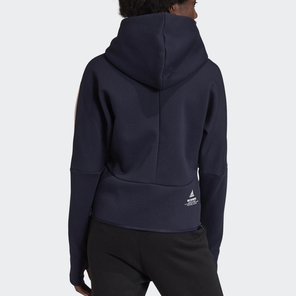 ADIDAS Z.N.E. HOODIE 女裝 外套 連帽 寬版 拉鍊口袋 運動 休閒 粉 藍【運動世界】GM3279 product thumbnail 3