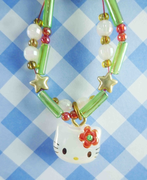 【震撼精品百貨】Hello Kitty 凱蒂貓~限定版手機吊飾-聖誕長珠珠