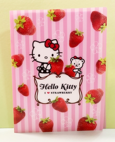 【震撼精品百貨】Hello Kitty 凱蒂貓~三麗鷗 KITTY 日本A4文件夾/板-草莓#96612