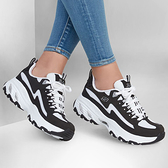 SKECHERS D&#39;Lites Arch Fit 女 休閒鞋 寬楦 黑白 熊貓 復古 149800WBKW