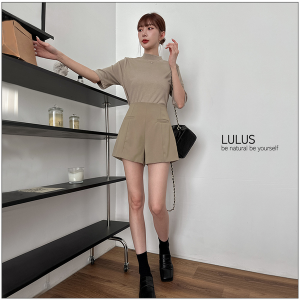 LULUS/質感歐尼初秋必備半高領實搭短袖上衣６色【A01230495】 product thumbnail 3