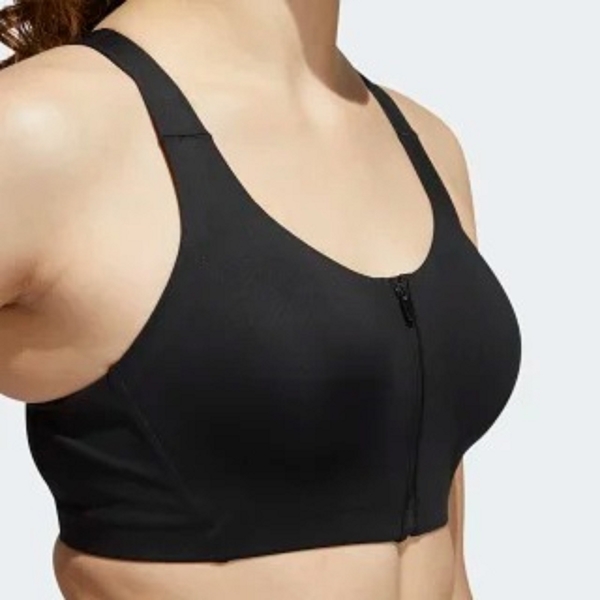 ADIDAS STRONGER FOR IT SHAPED BRA 女裝 運動內衣 慢跑 支撐 拉鍊 排汗 透氣 黑【運動世界】FJ7172 product thumbnail 8