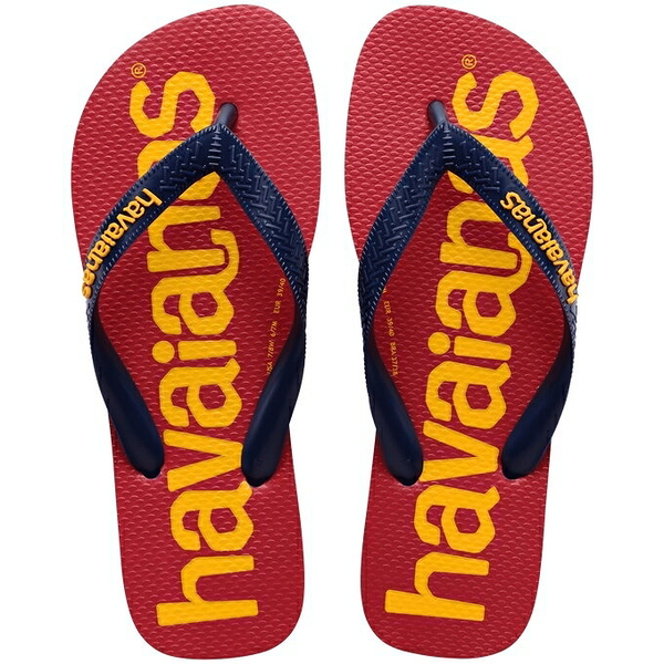 havaianas 哈瓦士 巴西人字拖 男款 Logomania II 紅底橙字 涼鞋 拖鞋 夾腳拖 海灘鞋【南風百貨】