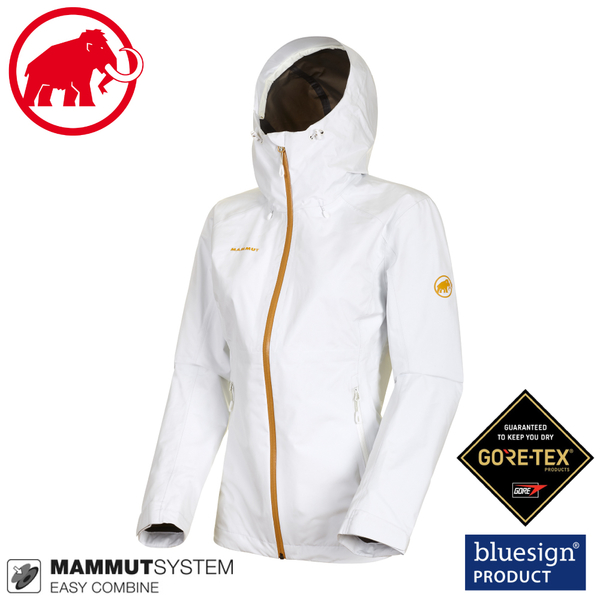 【MAMMUT 長毛象 女 Convey Tour Gore-Tex 連帽防水外套《純白》】1010-26022/衝鋒衣