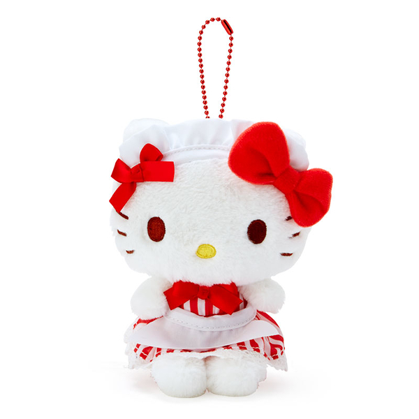 【震撼精品百貨】Hello Kitty 凱蒂貓~日本SANRIO三麗鷗HELLO KITTY造型絨毛玩偶吊飾-服務生*14482