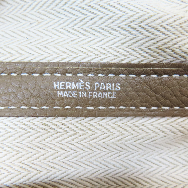 【二手名牌BRAND OFF】HERMES 愛馬仕 淺棕色 皮革 Garden Party36 單肩包 口Q刻 product thumbnail 7