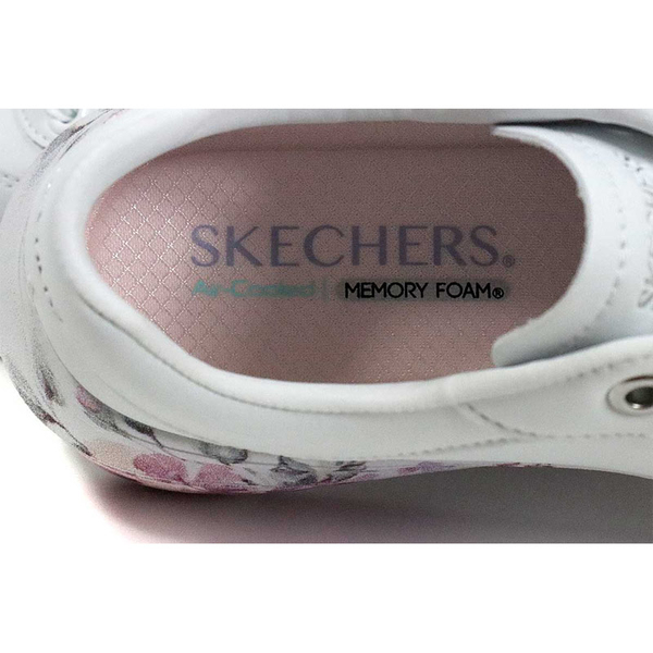 SKECHERS COURT CLASSICS 休閒鞋 女鞋 白/粉紅 花卉 185062WHT no772 product thumbnail 7