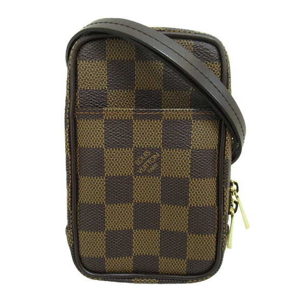 【二手名牌BRAND OFF】LOUIS VUITTON LV 路易威登 棕色 棋盤格 PVC塗層帆布 Etui Okapi GM 肩背包 N61737