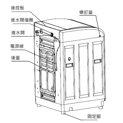 Kolin 歌林13公斤單槽全自動洗衣機 BW-13S02~含基本安裝+舊機回收 product thumbnail 5