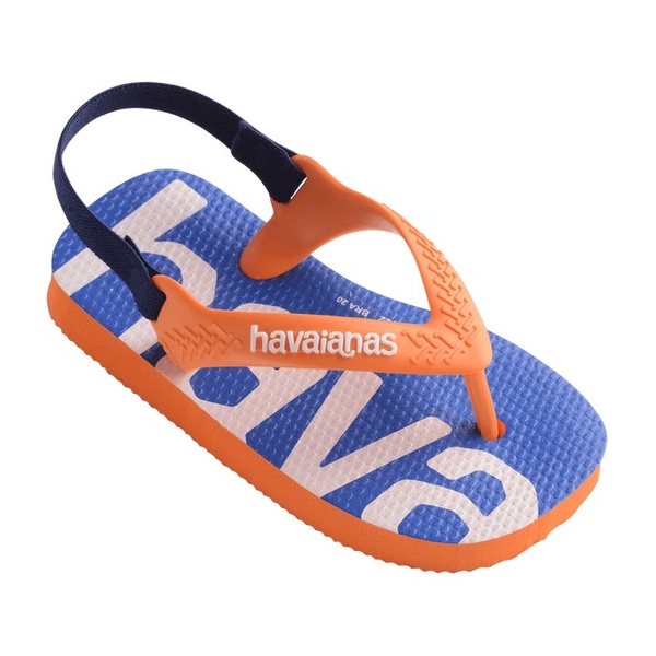 havaianas 哈瓦士 巴西人字拖 兒童款 Logomania 藍橘 涼鞋 拖鞋 夾腳拖 海灘鞋【南風百貨】 product thumbnail 4