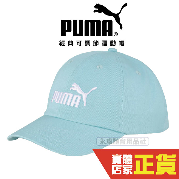 Puma 運動帽 老帽 遮陽帽 透氣 排汗 運動 六分割帽 帽子 棒球帽 鴨舌帽 淺藍 02435714