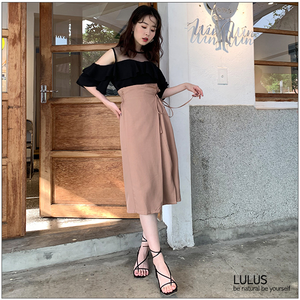 LULUS-E透膚露肩荷葉袖上衣-３色  【01190075】 product thumbnail 3