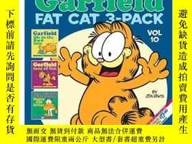 二手書博民逛書店加菲貓英文原版漫畫罕見Garfield Fat Cat 10Y3
