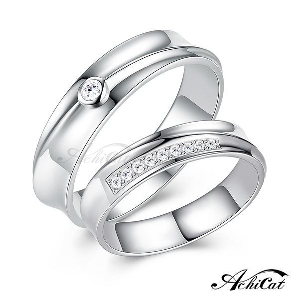 AchiCat 情侶戒指 925純銀戒指 幸福承諾 對戒 送刻字 單個價格 情人節禮物 AS7093