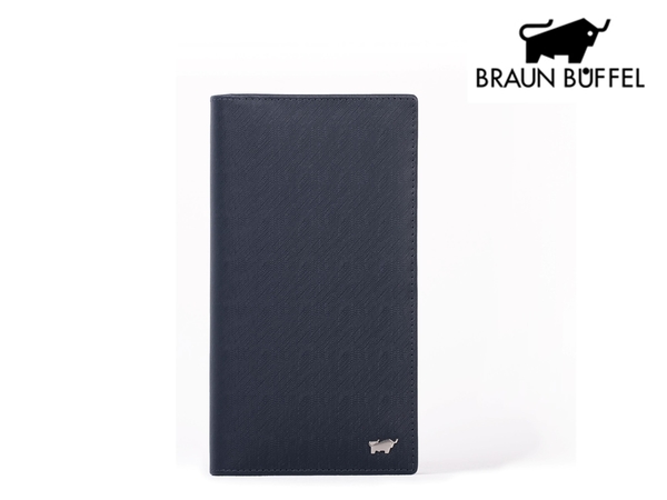 【全新品公司貨】BRAUN BUFFEL 德國小金牛 真皮長夾 暗夜藍【寧寧小舖/台中30年老店】BF306-301-1