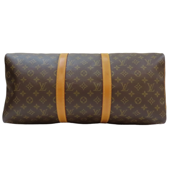 LOUIS VUITTON LV 路易威登 棕色 原花帆布 大型 Keepall 50 手提包 金扣 M41426 【二手名牌BRAND OFF】 product thumbnail 4