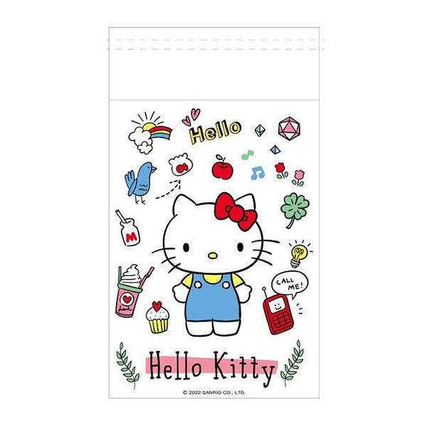 小禮堂 Hello Kitty 黏貼式萬用垃圾袋40入組 14.5x21cm (少女日用品特輯) 4716814-967373