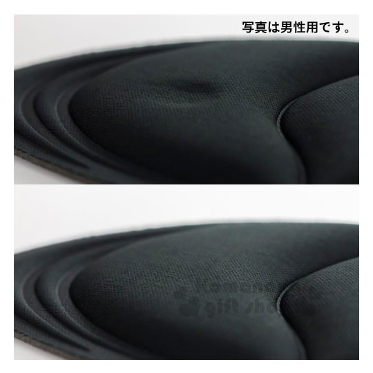 小禮堂 日本不動化學 男用低反發海綿鞋墊《黑》適用腳長25-28cm 4984324-015949 product thumbnail 4