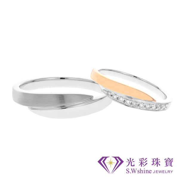 【光彩珠寶】婚戒 18K金結婚戒指 男戒 擁抱承諾 product thumbnail 3