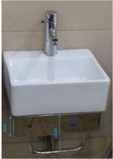 【麗室衛浴】小空間專用方形可愛小洗臉盆支架組合 LS-3329 33*29*11CM product lightbox image 4