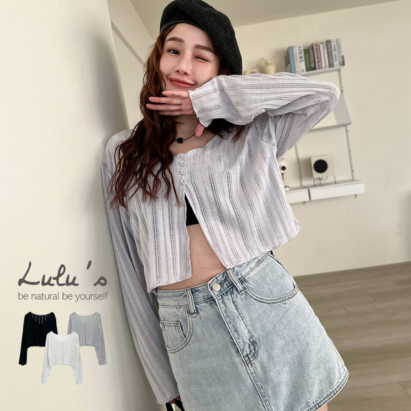 LULUS/氛圍感微透膚四釦上衣３色【A01230880】