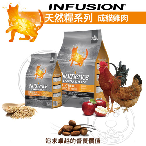 【培菓幸福寵物專營店】紐崔斯INFUSION天然成貓雞肉配方貓糧-1.13kg product thumbnail 2