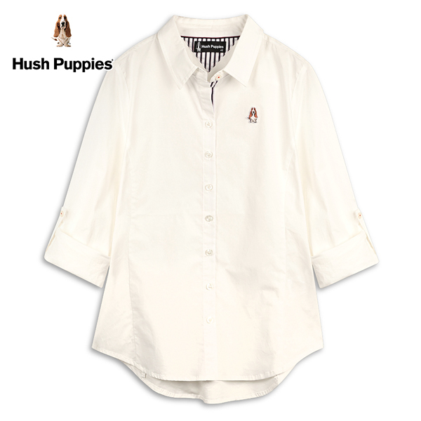 Hush Puppies 襯衫 女裝素雅小狗標長袖襯衫