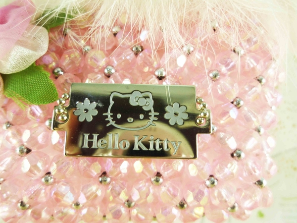 【震撼精品百貨】Hello Kitty 凱蒂貓-造型零錢包-粉串珠圖案 product thumbnail 3