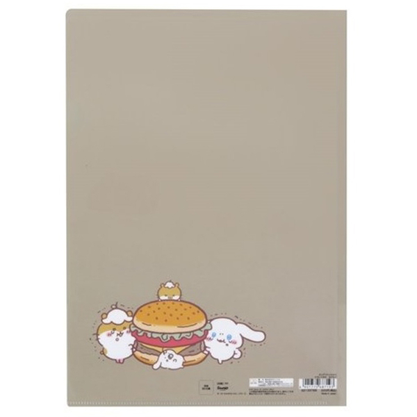 小禮堂 Sanrio x ナガノ A4 L型資料夾 (棕披薩款) 4901770-687193 product thumbnail 3