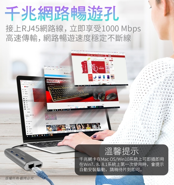 aibo 八合一 Type-C多功能擴充器(USB3.0/HDMI/RJ45/讀卡機) product thumbnail 6