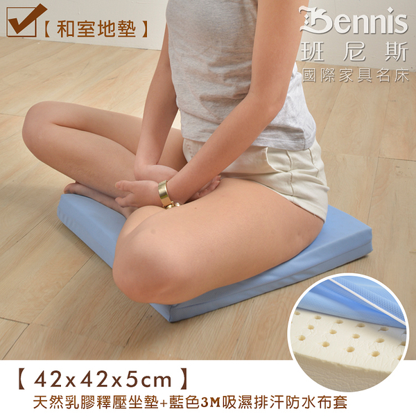【班尼斯國際名床】~【42x42x5cm】天然乳膠釋壓坐墊~Malaysia製造(辦公椅/午睡墊)