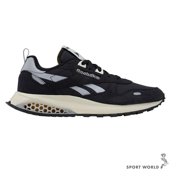 Reebok 男鞋 慢跑鞋 蜂巢緩衝 異材質拼接 CL Leather Hexalite 黑【運動世界】100032780