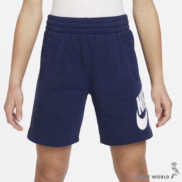 Nike 童裝 大童 短褲 棉質 深藍【運動世界】FD2997-410 product thumbnail 3