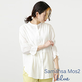「Summer」素色糖果袖剪裁圓領襯衫- Sm2 BLUE