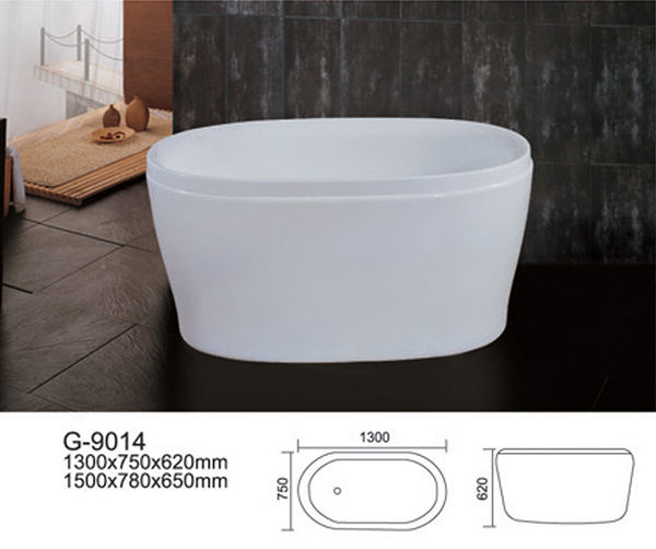 【麗室衛浴】BATHTUB WORLD G-9014 壓克力 獨立造型缸 130*75*62CM