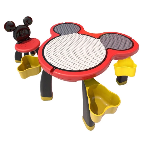 迪士尼兒童遊戲桌(一桌一椅)磁力桌面|米奇積木桌 product thumbnail 2