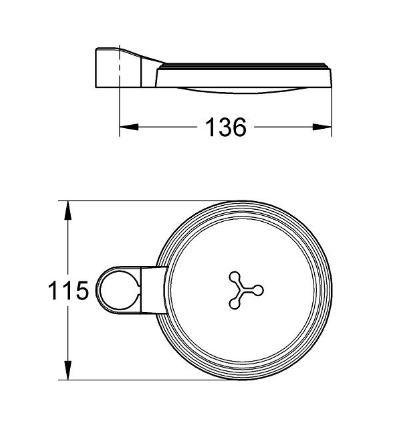 【 麗室衛浴】德國GROHE 27206000 淋浴滑桿花灑肥皂盤