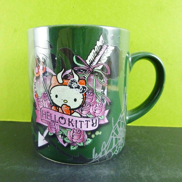 【震撼精品百貨】Hello Kitty 凱蒂貓~馬克杯-綠惡魔