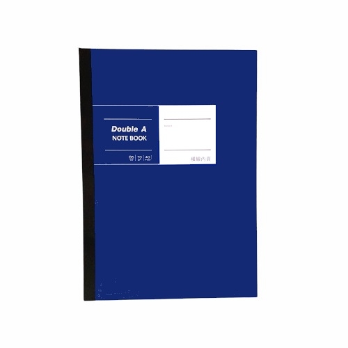 DOUBLE A 布膠系列橫線固頁筆記本 B5/18K 40頁-深藍