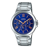 CASIO 卡西歐 手錶專賣店MTP-V300D-2A  羅馬三眼指針男錶  不鏽鋼錶帶 防水 三重折疊扣 MTP-V300D
