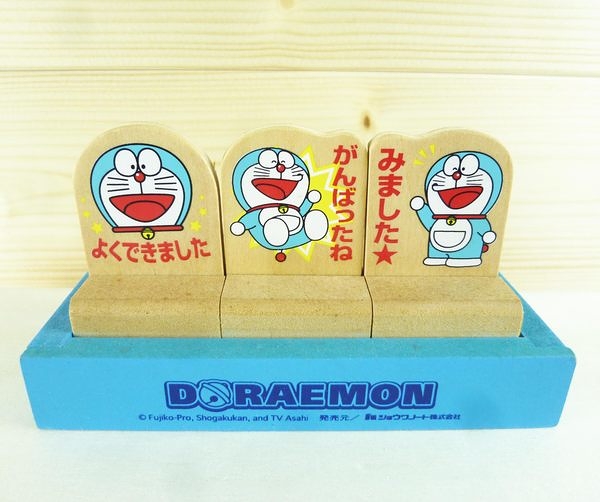 【震撼精品百貨】Doraemon_哆啦A夢~木頭印章3入【共1款】