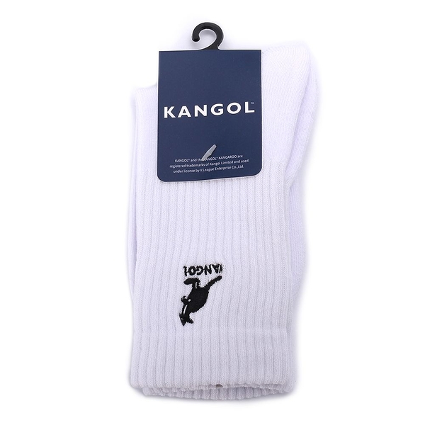 KANGOL 中長厚底襪 白 6152184000