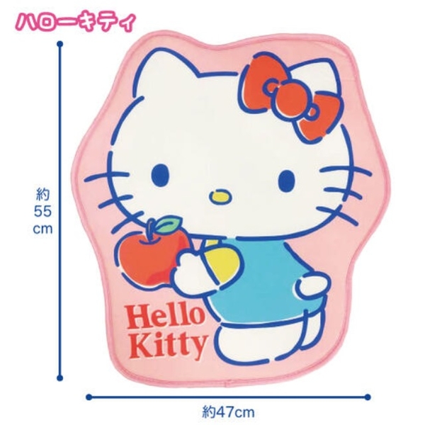 小禮堂 Hello Kitty 造型涼感腳踏墊 涼感地墊 涼感墊 寵物睡墊 (粉 蘋果) 4990270-132043 product thumbnail 2