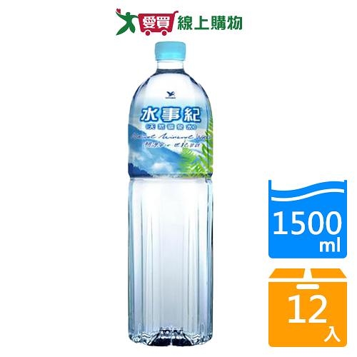 統一水事紀麥飯石礦泉水1500mlx12入/箱【愛買】