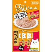 【寵物王國】日本CIAO/4SC-75啾嚕肉泥-鰹魚肉塊14gx4入