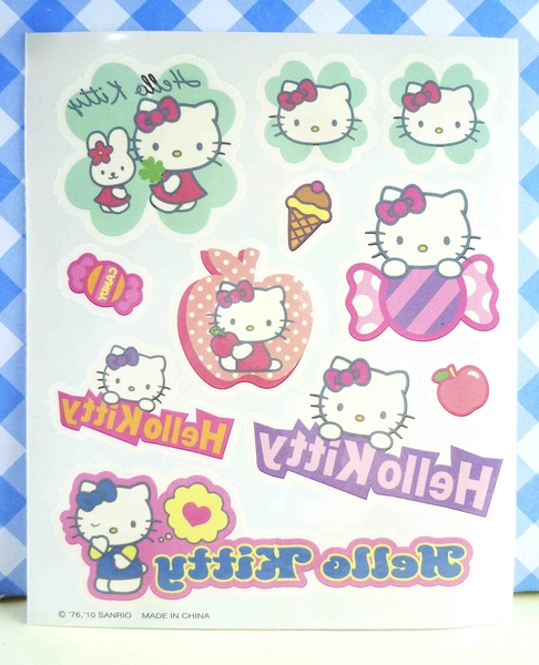 【震撼精品百貨】Hello Kitty 凱蒂貓~KITTY貼紙-香味紋身貼紙-糖果