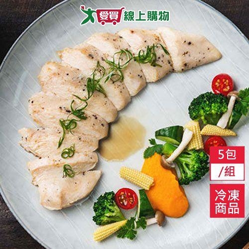 野人舒食鹽水香蔥雞胸5包/組(180g/包)【愛買冷凍】