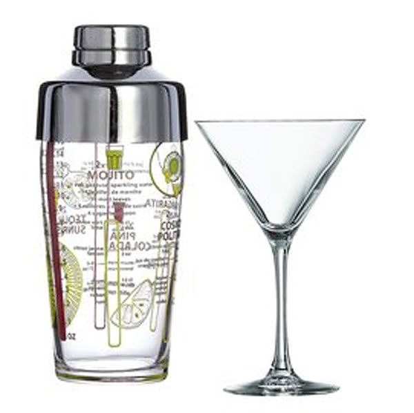 Luminarc 雞尾酒杯5件組 (4玻璃杯杯 + 1個雪克杯) H8930