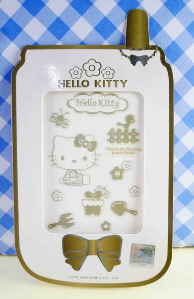 【震撼精品百貨】Hello Kitty 凱蒂貓~KITTY立體鋁鑽貼紙-澆花