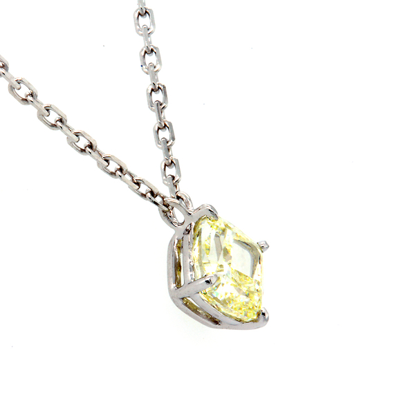 【BRILLMOND JEWELRY】黃彩鑽 GIA FANCY YELLOW 1克拉 PT950鉑金 經典鑽墜 product thumbnail 4